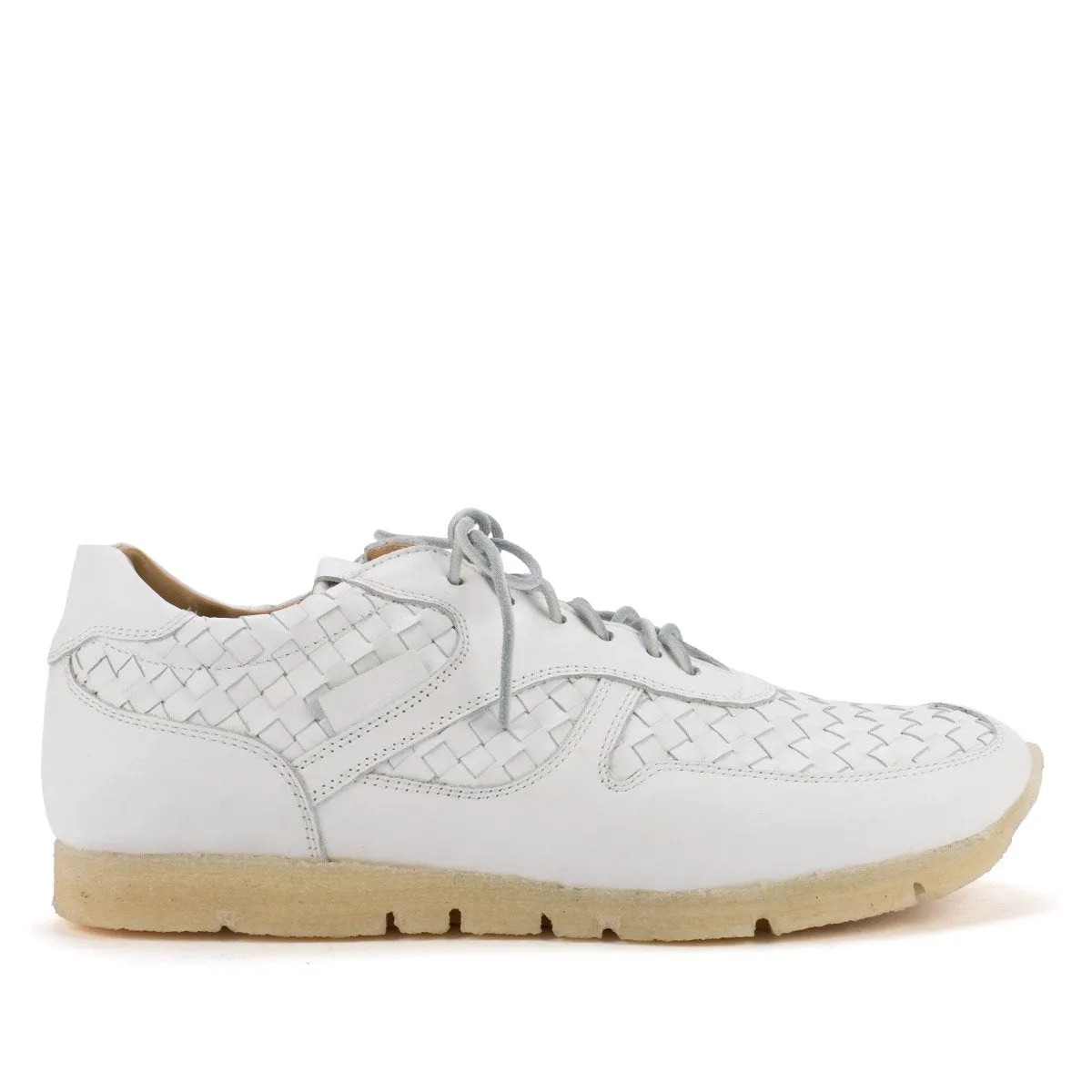 WOVEN SNEAKERS – White sold by Punto Pigro