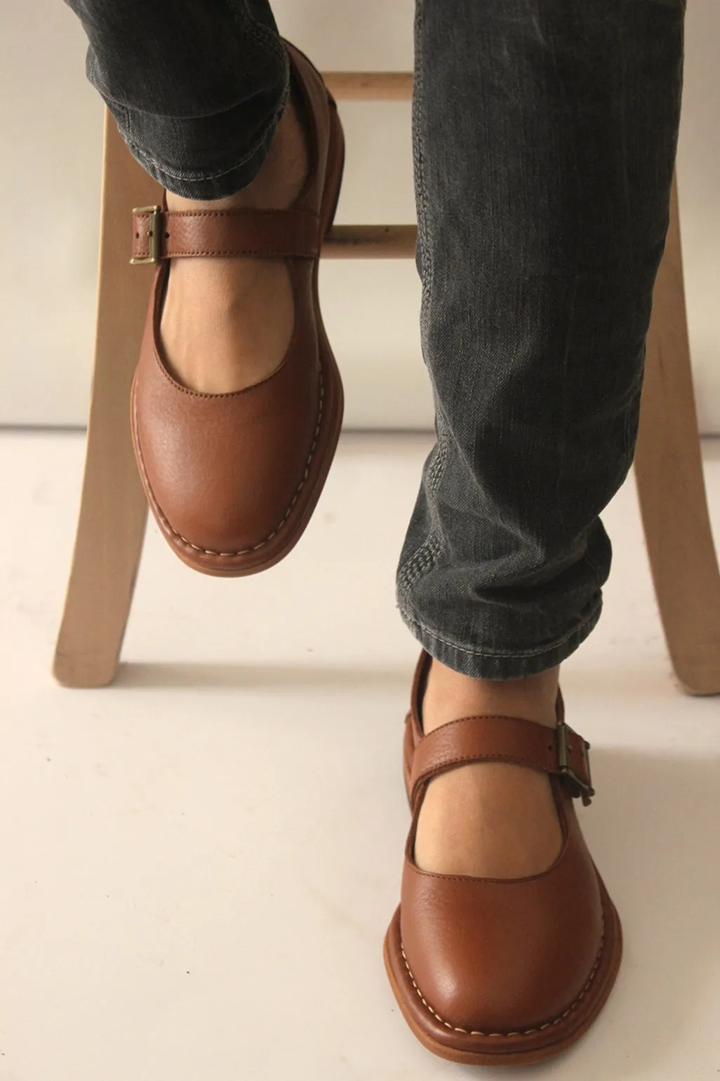 HAND 80 LEATHER - Mary Jane flats sold by Punto Pigro product image thumbnail 2