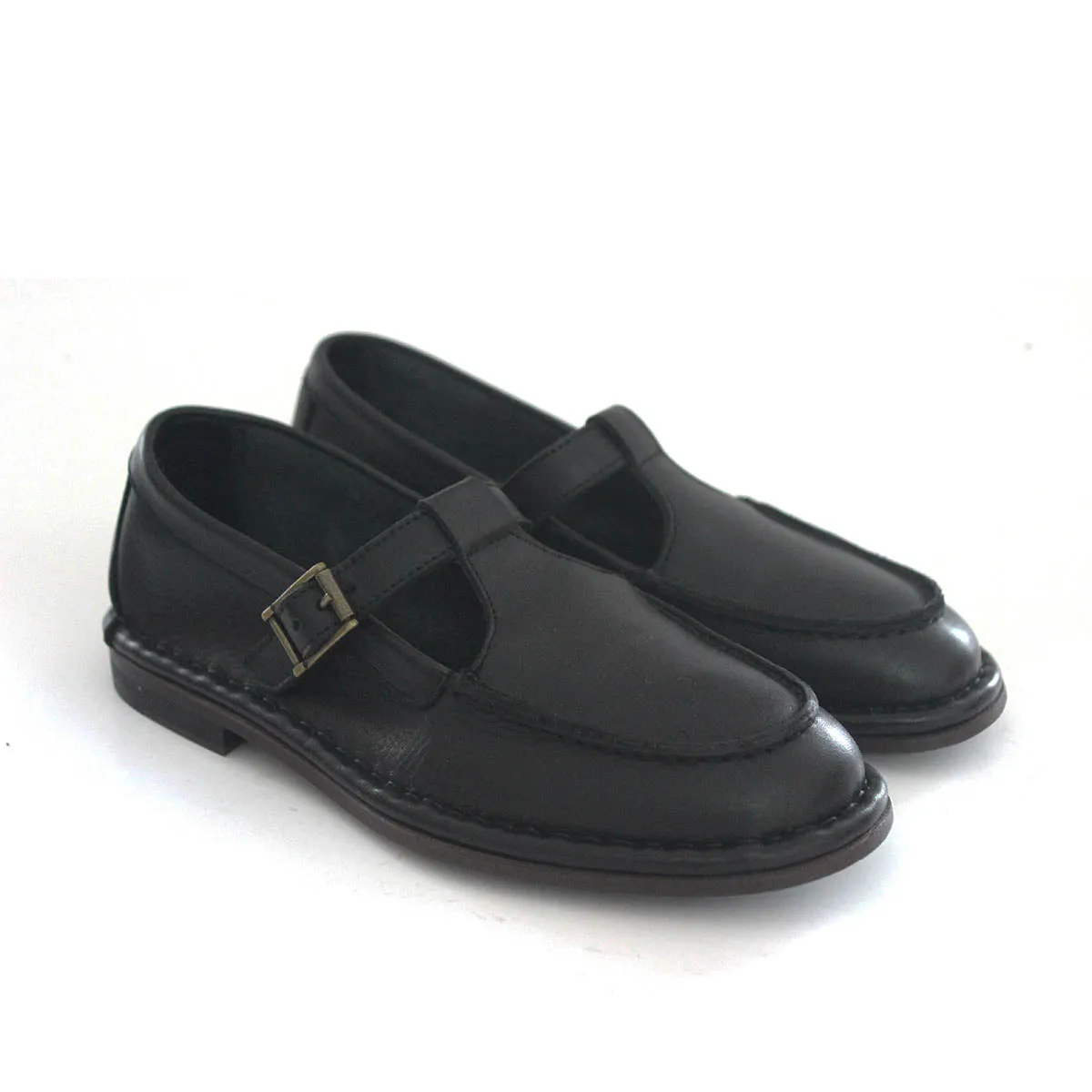 HAND 63 – Leather T-strap shoes sold by Punto Pigro product image thumbnail 2
