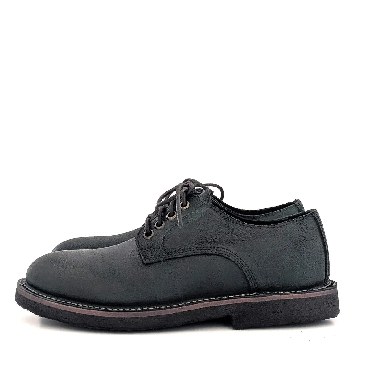 ID DRESS 01 – Greased Suede Derby sold by Punto Pigro product image thumbnail 5