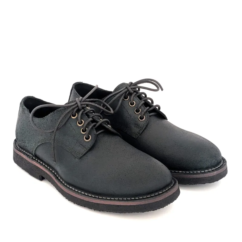 ID DRESS 01 – Greased Suede Derby sold by Punto Pigro
