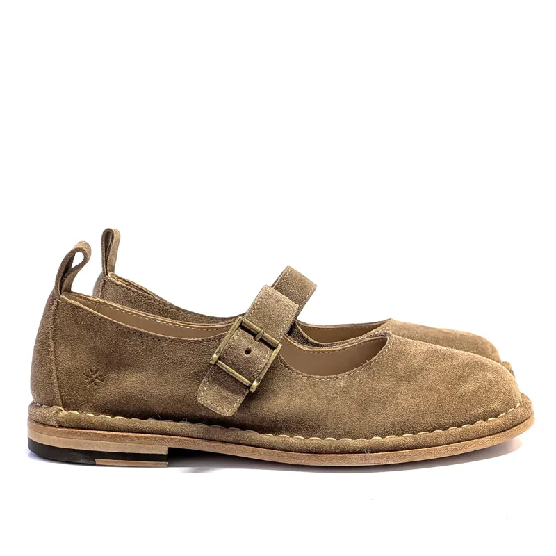 HAND 80 SUEDE - Nature flats made by Punto Pigro