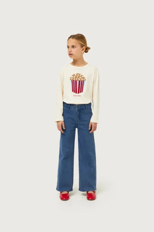 Jeans de niña rectos azules sold by Compania Fantasica