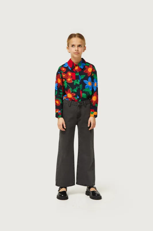 Jeans de niña rectos negros sold by Compania Fantasica