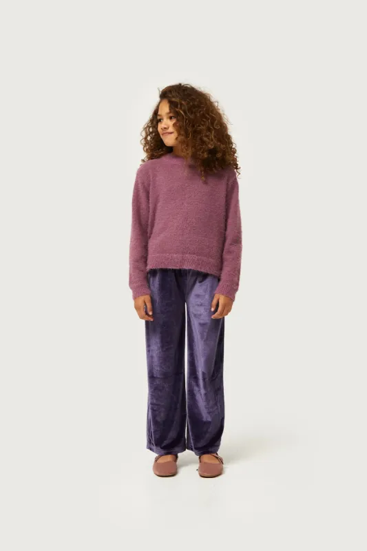 Jersey de niña de punto con textura morado sold by Compania Fantasica