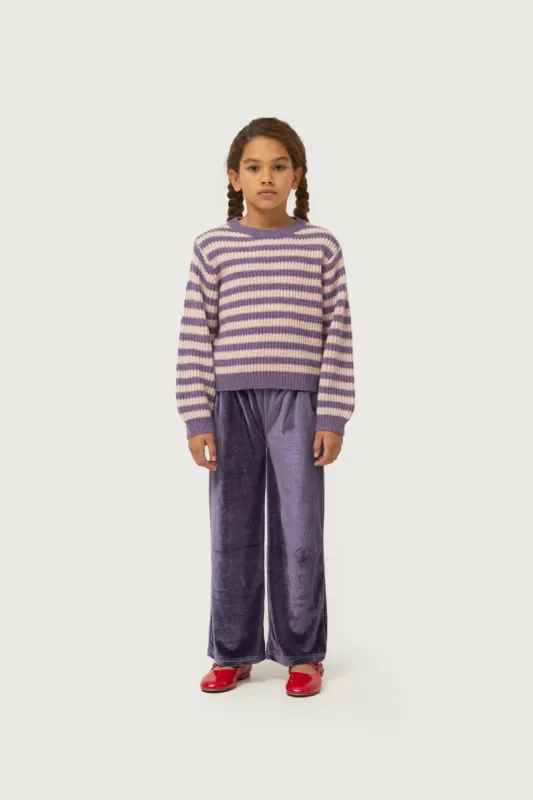 Pantalón de niña de terciopelo morado sold by Compania Fantasica