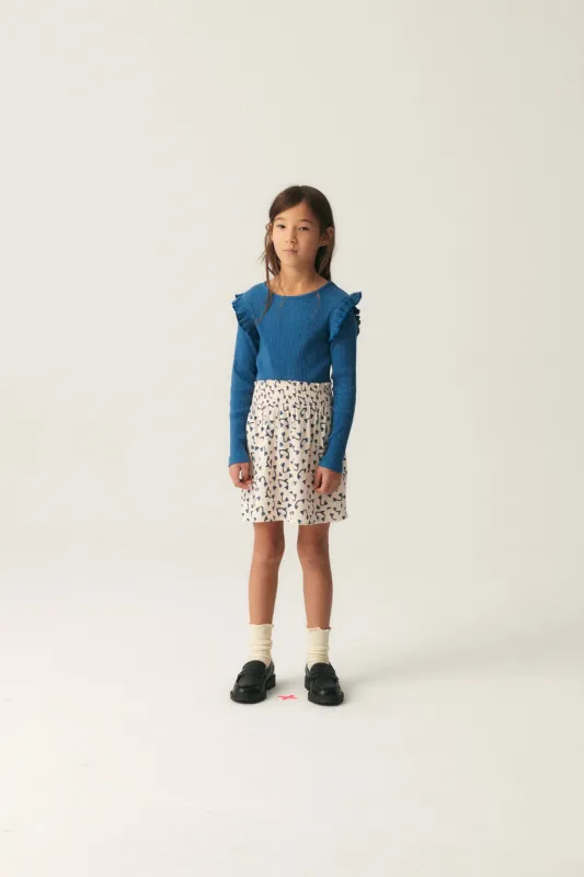 Top de niña en punto canalé azul sold by Compania Fantasica