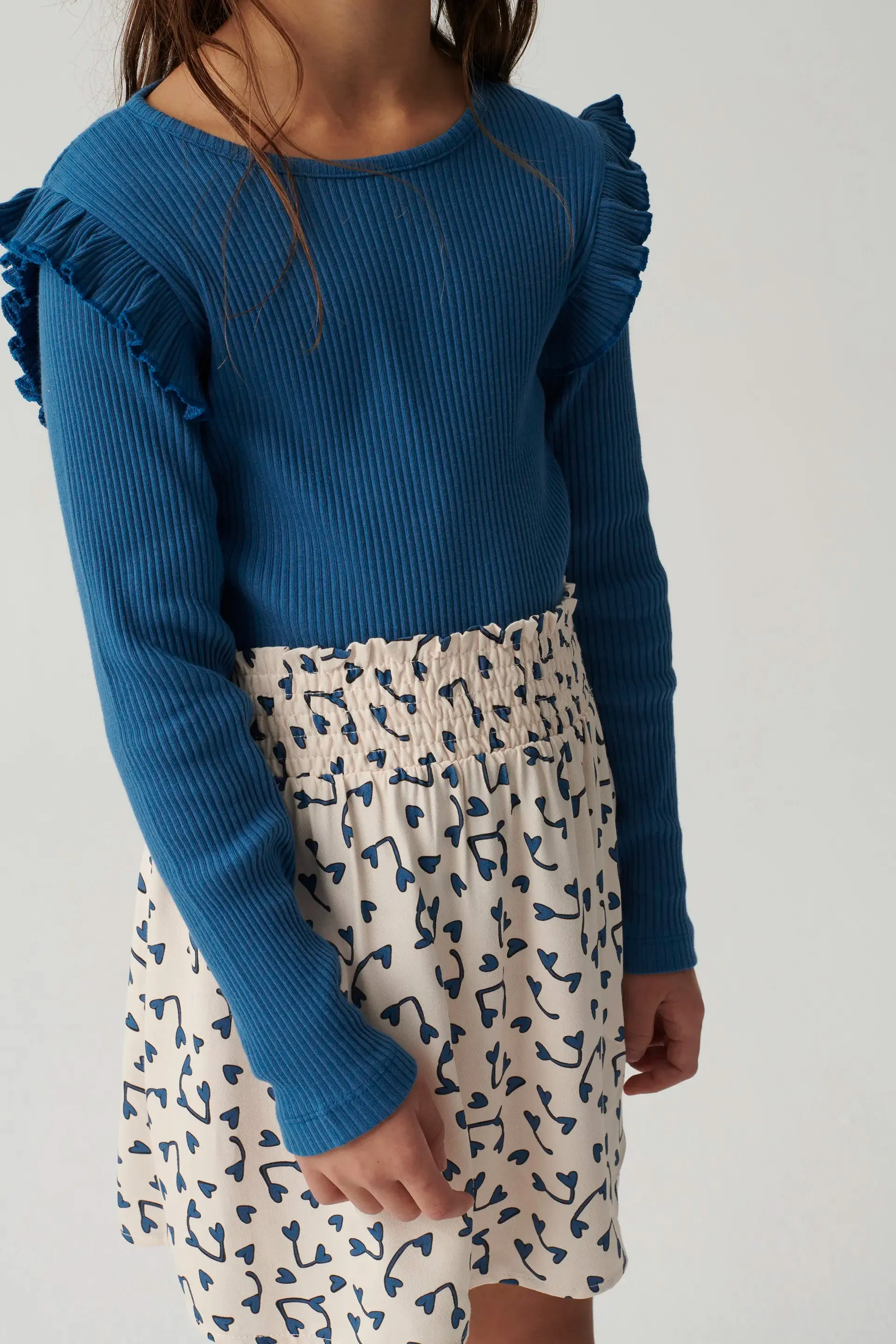 Top de niña en punto canalé azul sold by Compania Fantasica product image thumbnail 3