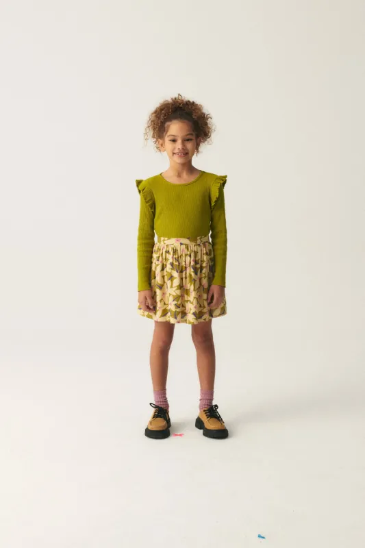 Top de niña en punto canalé verde sold by Compania Fantasica
