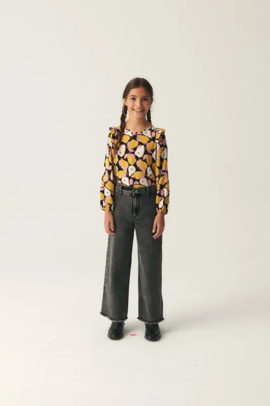 Top de niña con volantes y estampado de peras sold by Compania Fantasica
