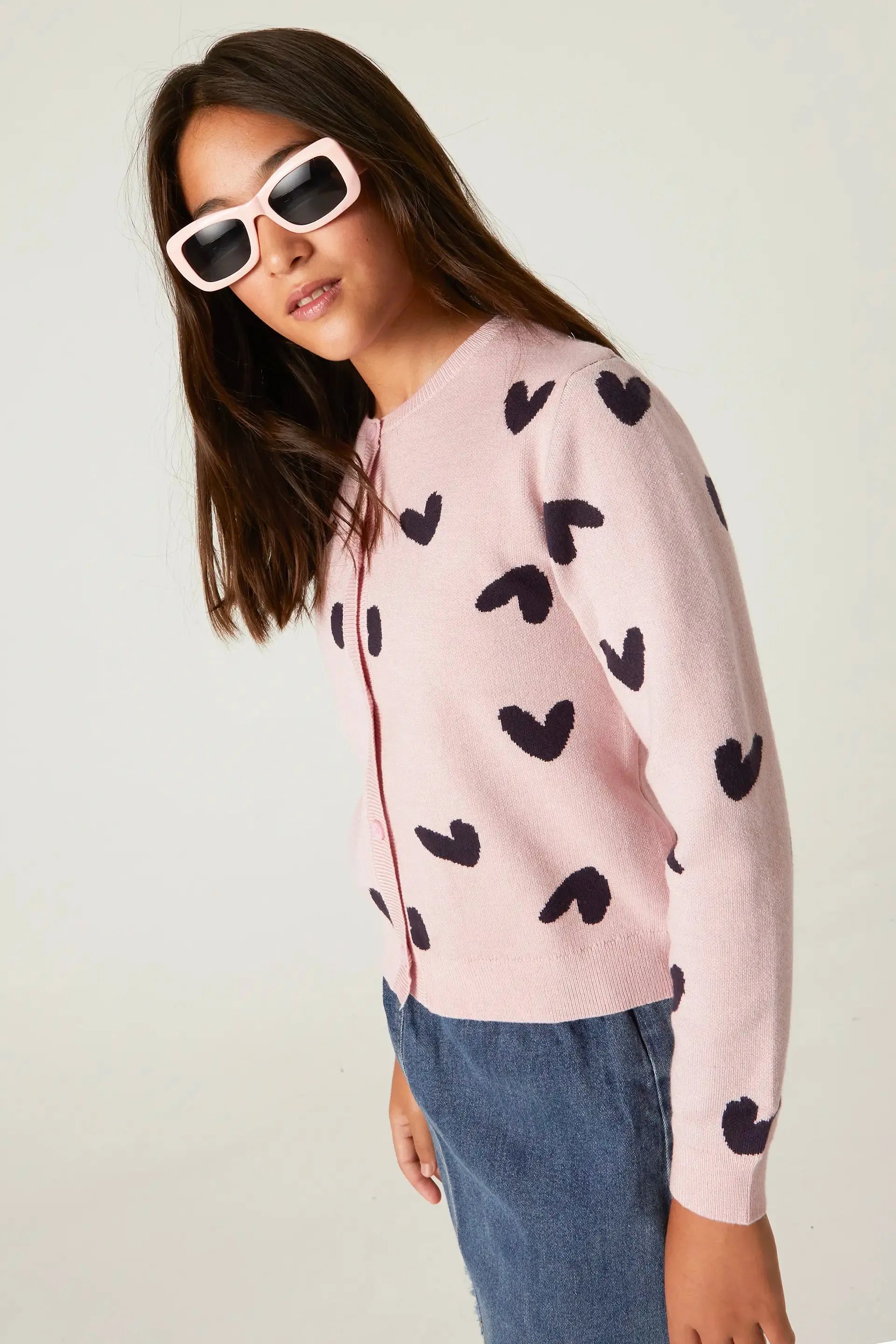Cárdigan de niña con estampado de corazones sold by Compania Fantasica product image thumbnail 3