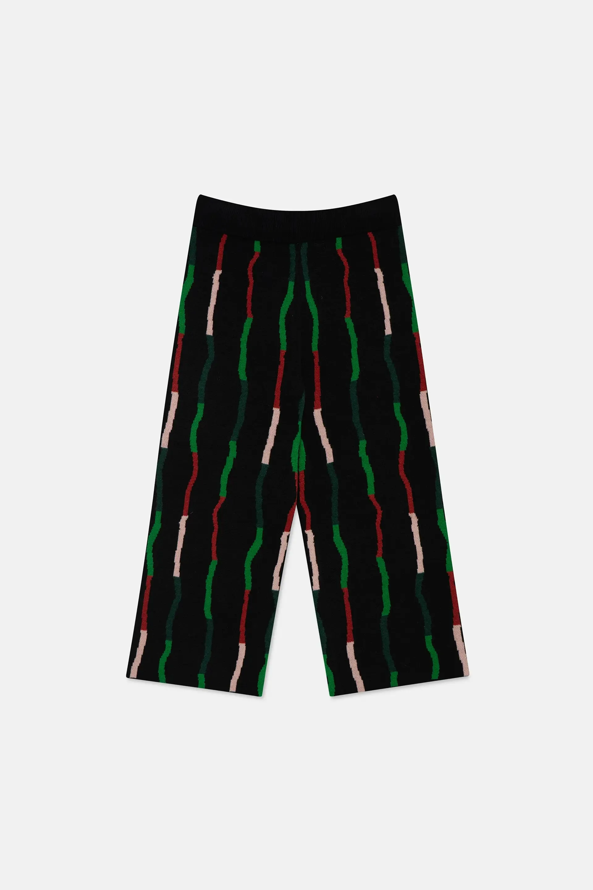 Pantalón unisex de punto con estampado de rayas negro sold by Compania Fantasica product image thumbnail 5