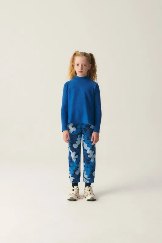 Jersey de niña de punto evasé azul sold by Compania Fantasica