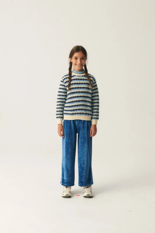 Jersey unisex de punto con estructura azul sold by Compania Fantasica