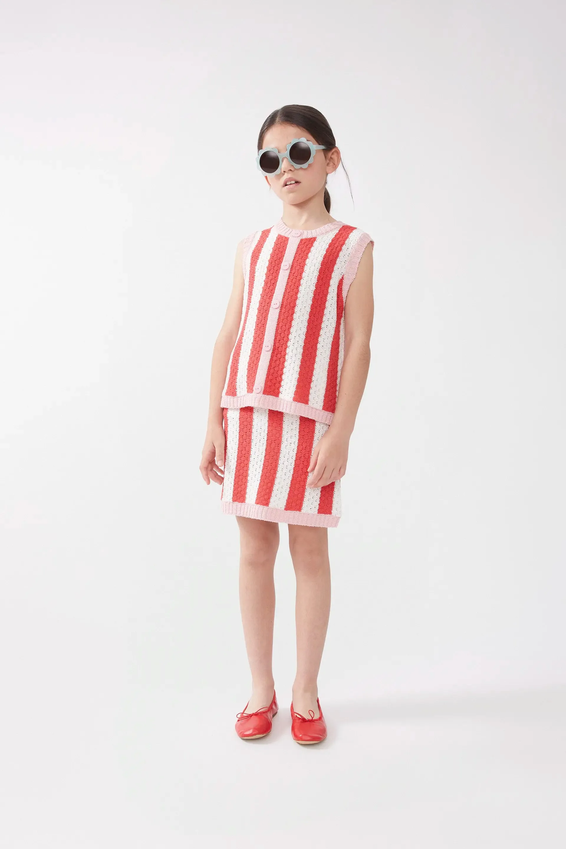 Falda corta de niña punto rayas sold by Compania Fantasica