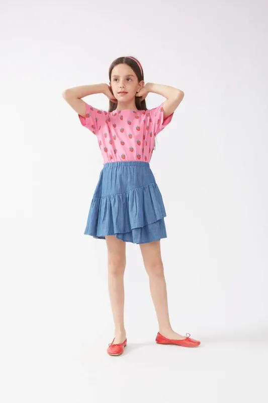 Falda corta de niña vaquera sold by Compania Fantasica