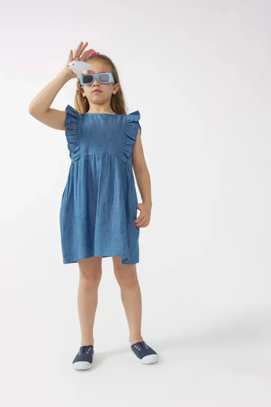 Vestido corto de niña vaquero sold by Compania Fantasica