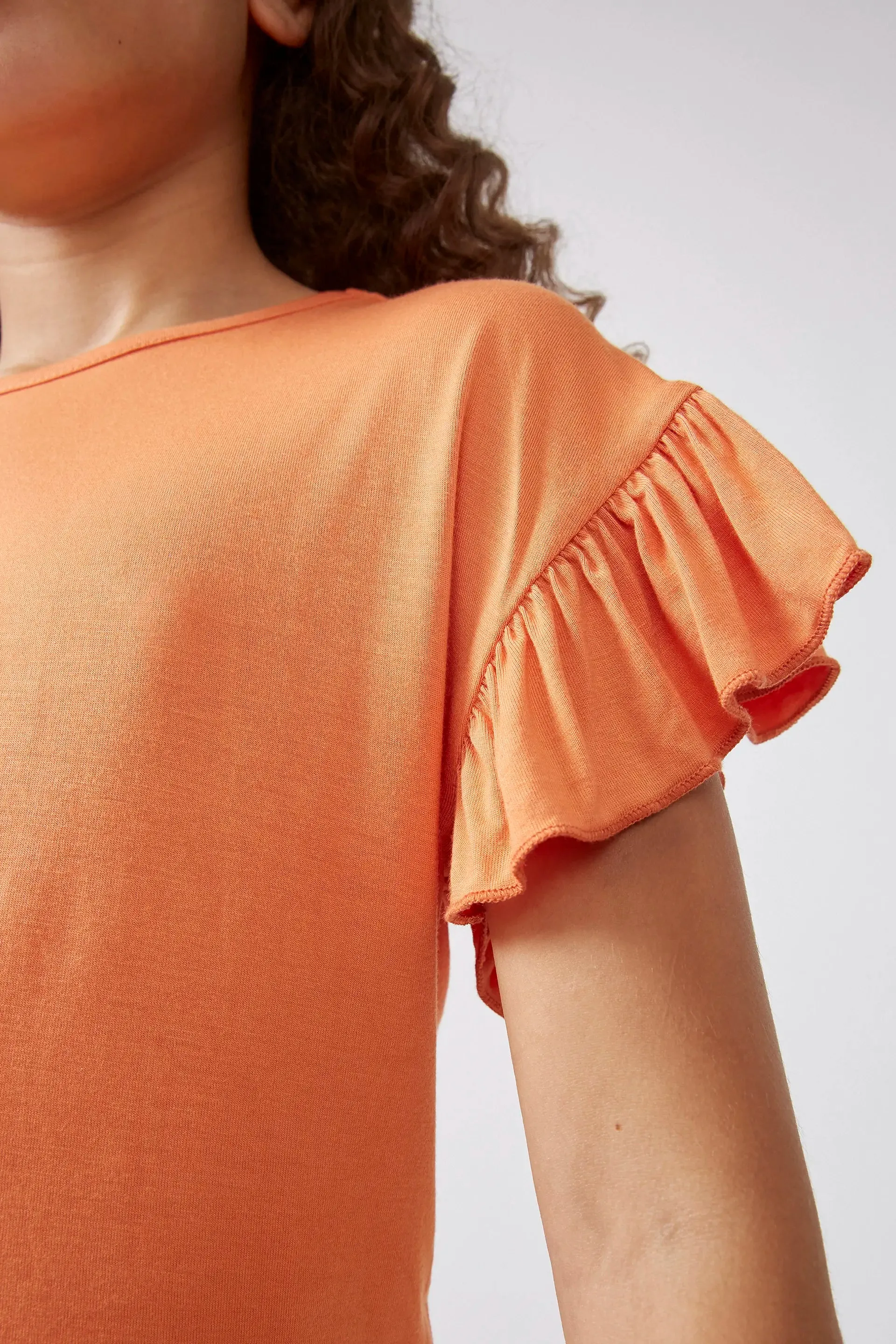 Top de niña con volantes naranja sold by Compania Fantasica product image thumbnail 3