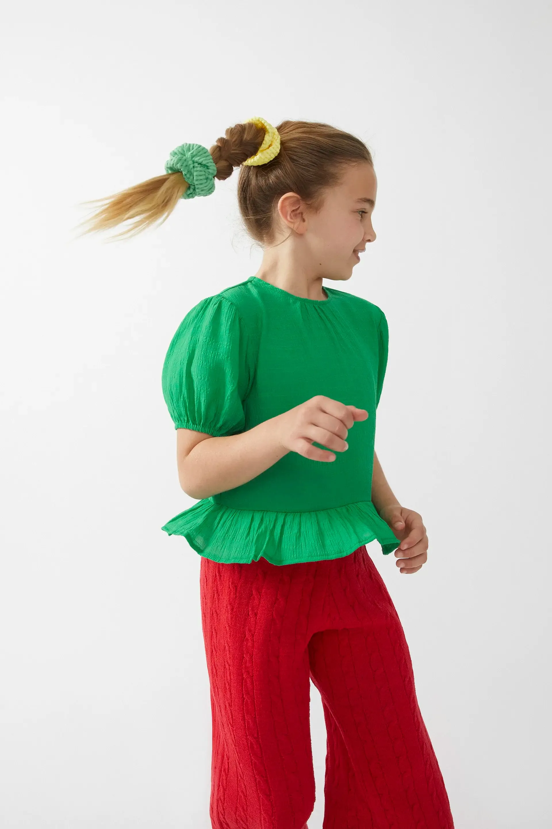 Top de niña volante verde sold by Compania Fantasica product image thumbnail 4