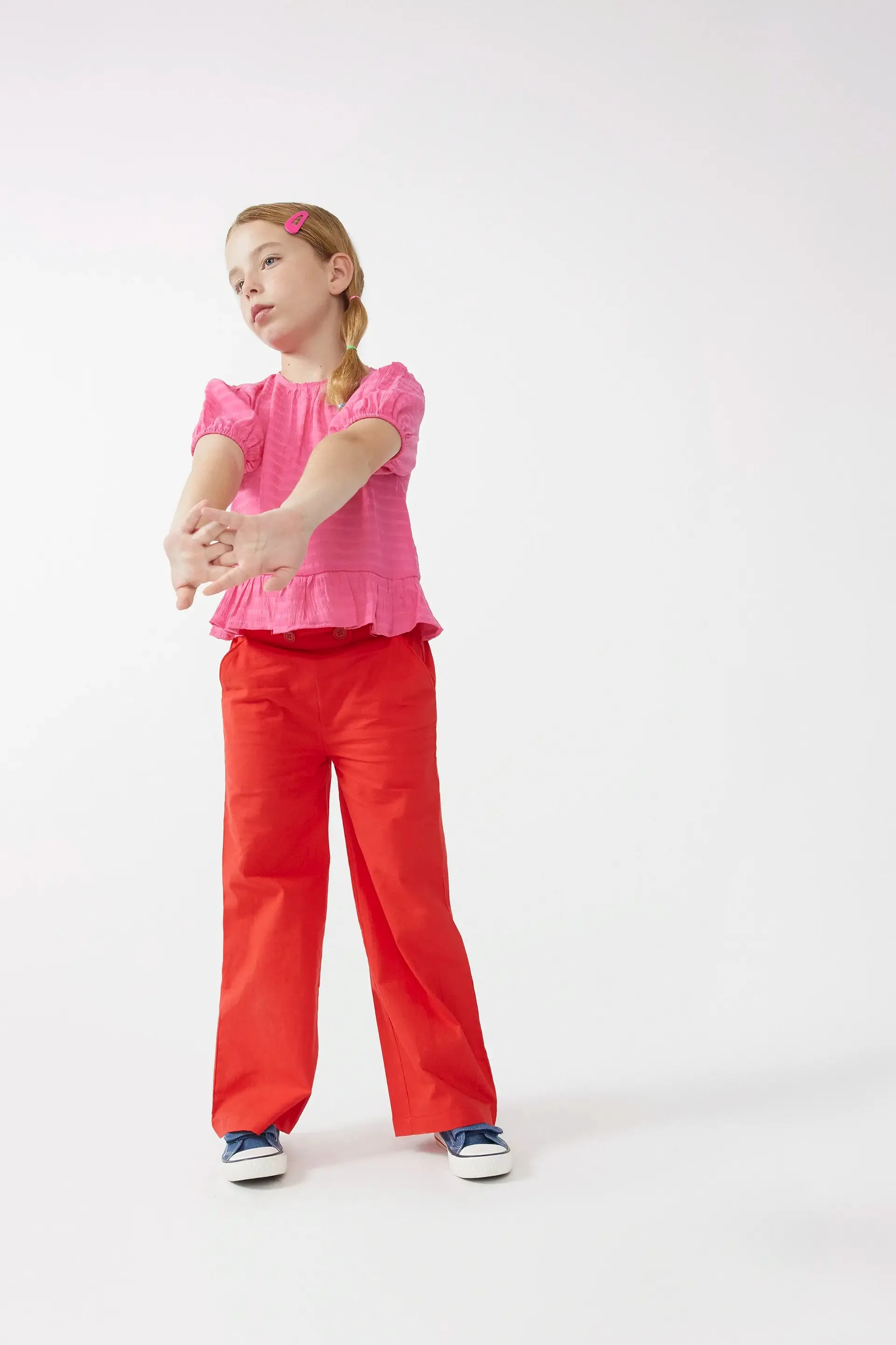 Top de niña volante rosa sold by Compania Fantasica product image thumbnail 5