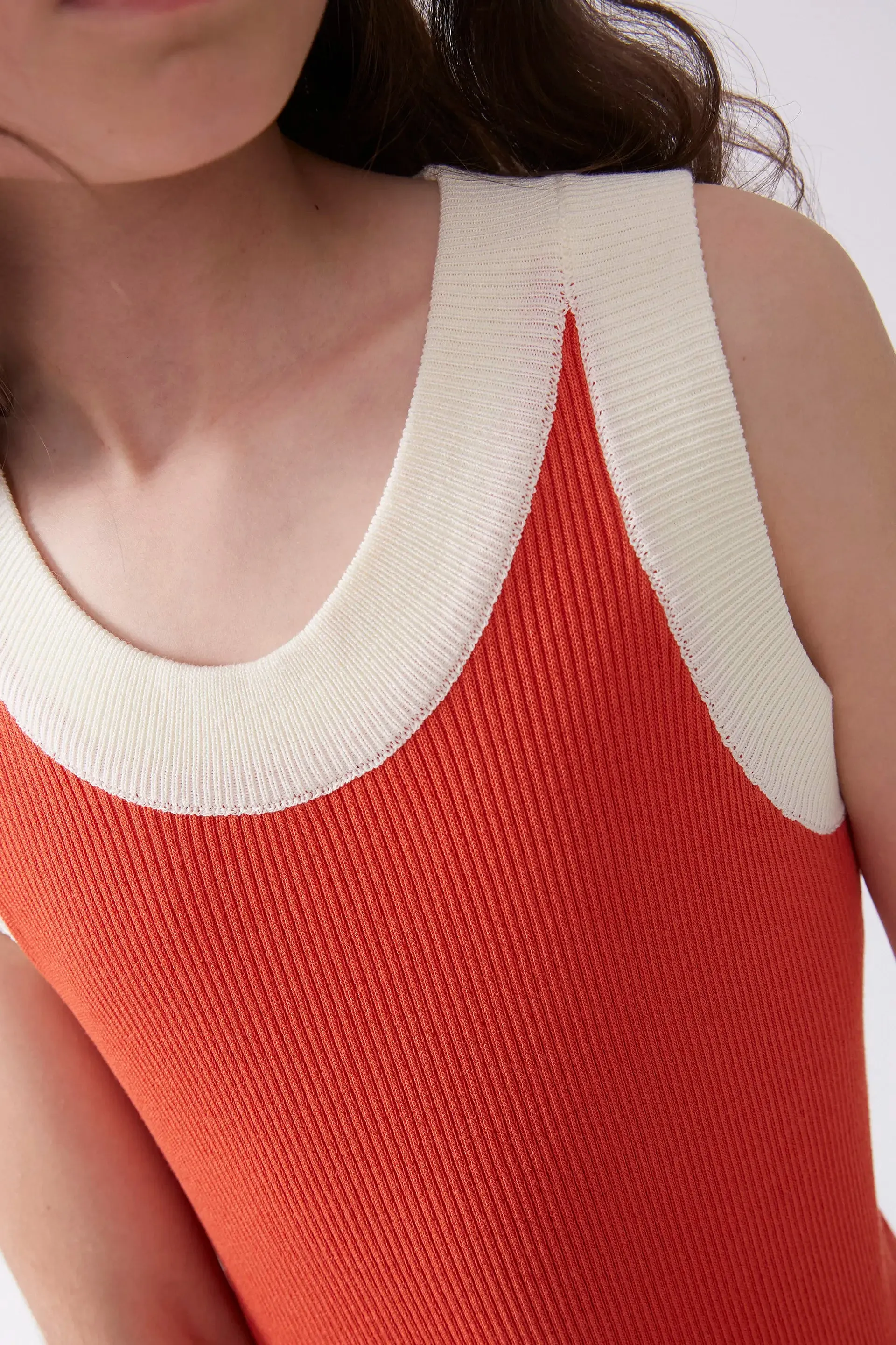 Top de niña tirantes bicolor naranja sold by Compania Fantasica product image thumbnail 3