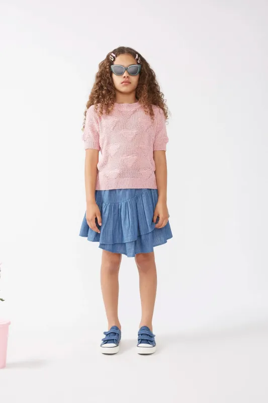 Jersey unisex punto corazones rosa sold by Compania Fantasica