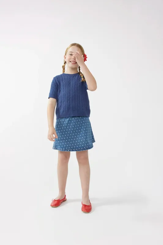 Jersey de niña manga corta azul sold by Compania Fantasica