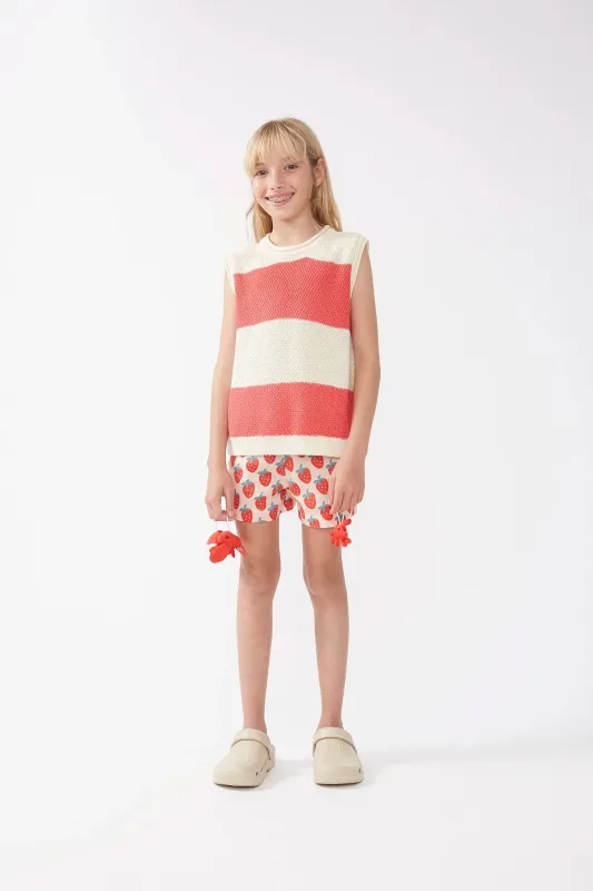 Top unisex punto rayas fucsia sold by Compania Fantasica