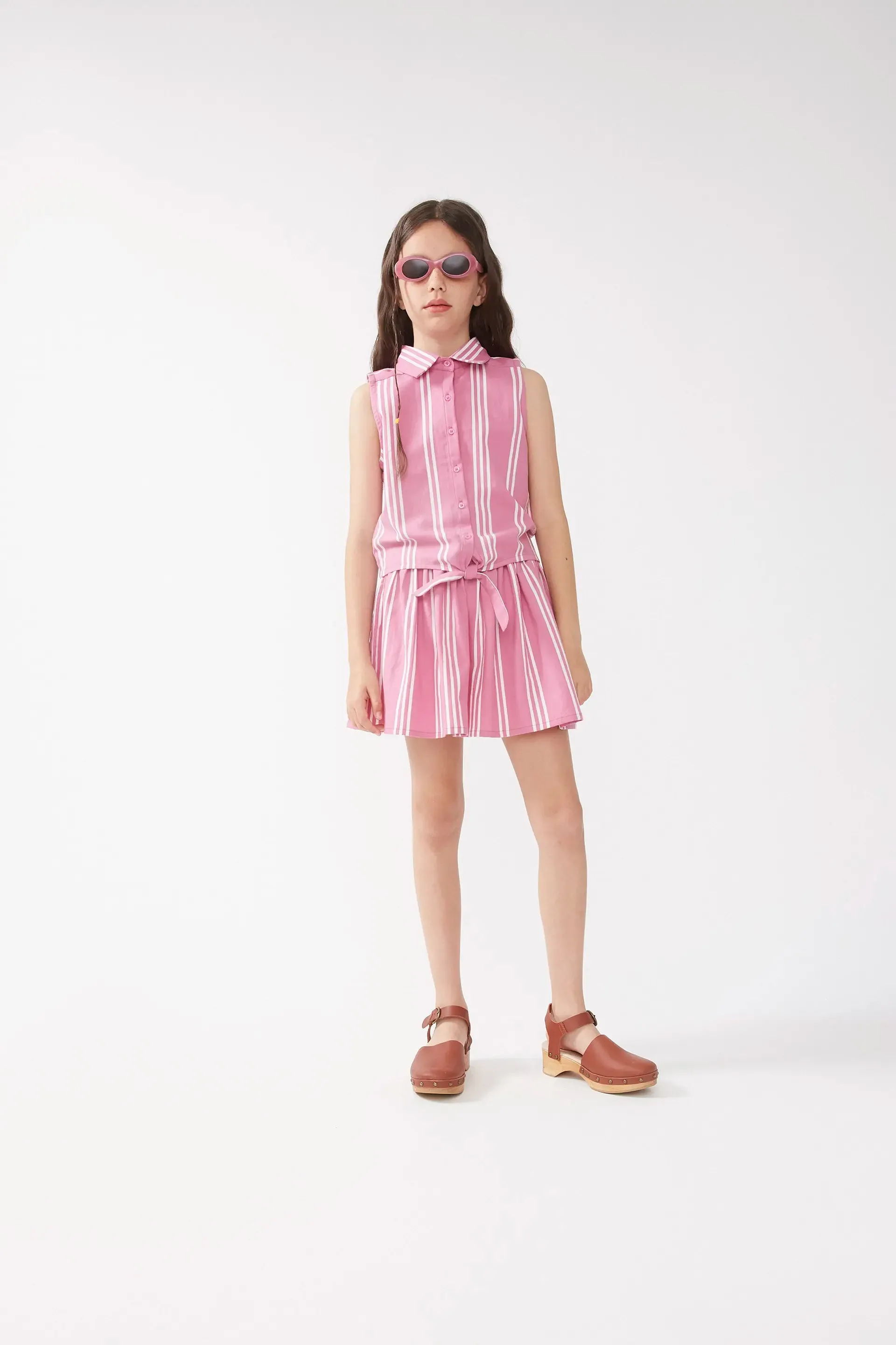 Camisa de niña rayas rosa sold by Compania Fantasica