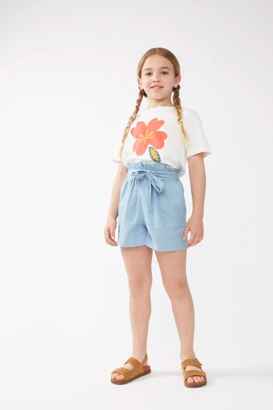 Shorts de niña efecto denim sold by Compania Fantasica
