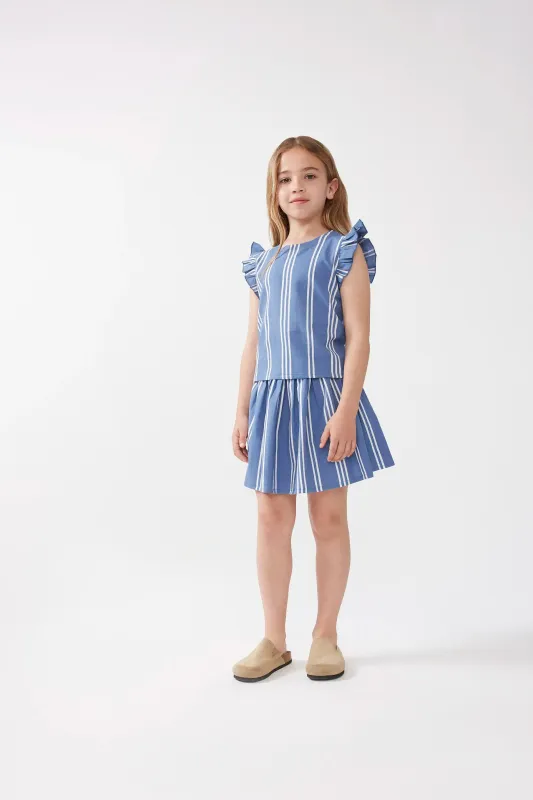 Top de niña rayas azul sold by Compania Fantasica