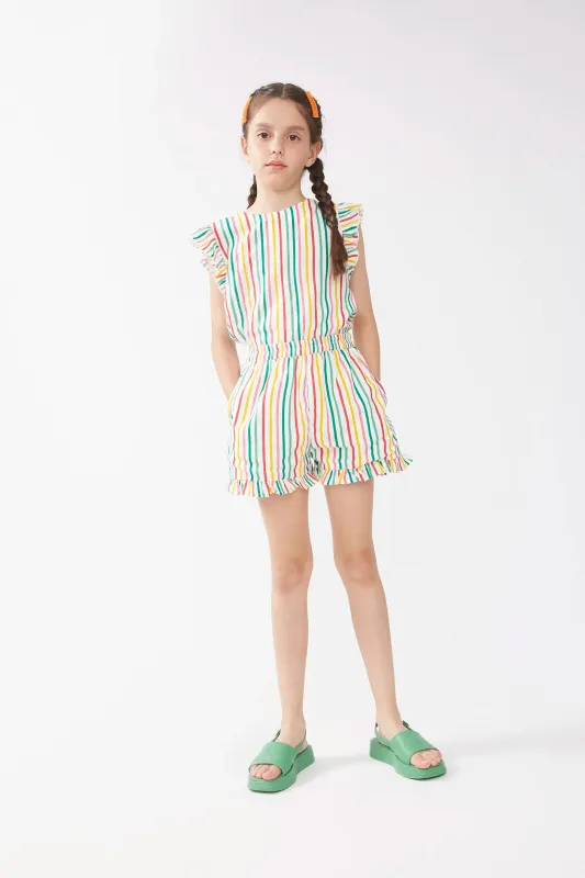 Shorts de niña rayas multicolor sold by Compania Fantasica