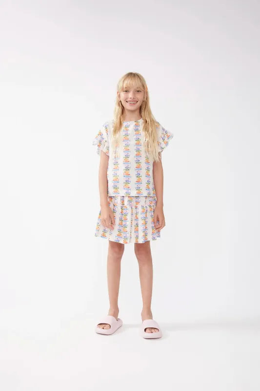 Top de niña rayón LENZING™ ECOVERO™ con estampado Marina sold by Compania Fantasica