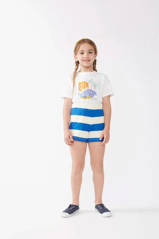 Shorts de niña rayas azules sold by Compania Fantasica