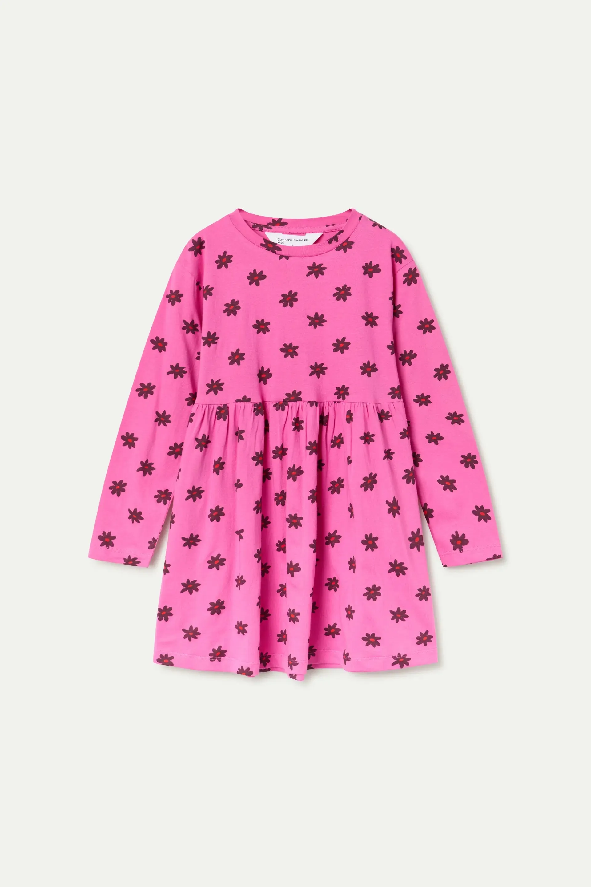 Vestido corto de niña en color rosa estampado Daisy. sold by Compania Fantasica product image thumbnail 2