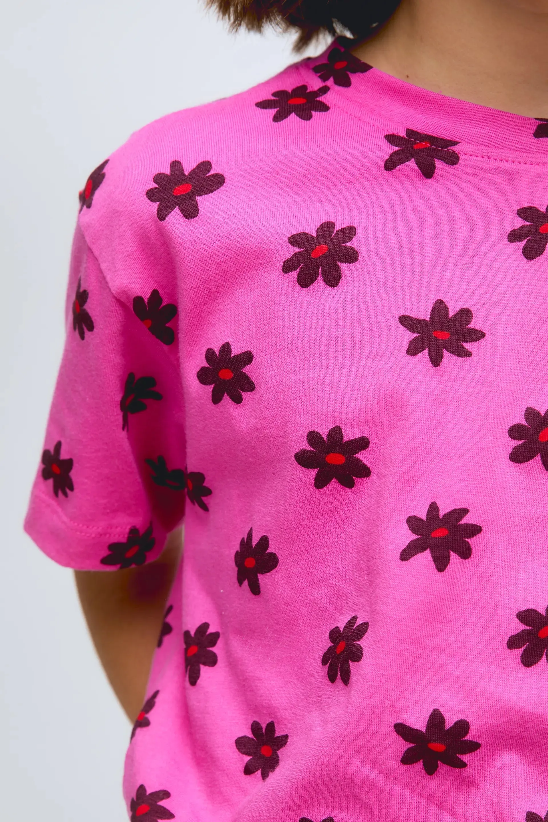 Camiseta de niña rosa de manga corta con estampado Daisy sold by Compania Fantasica product image thumbnail 3