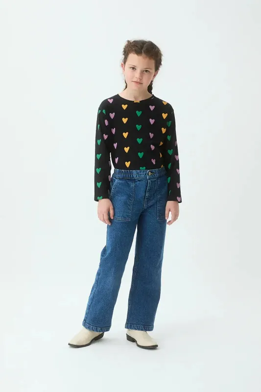 Camiseta negra de algodón con estampado cupido lines sold by Compania Fantasica