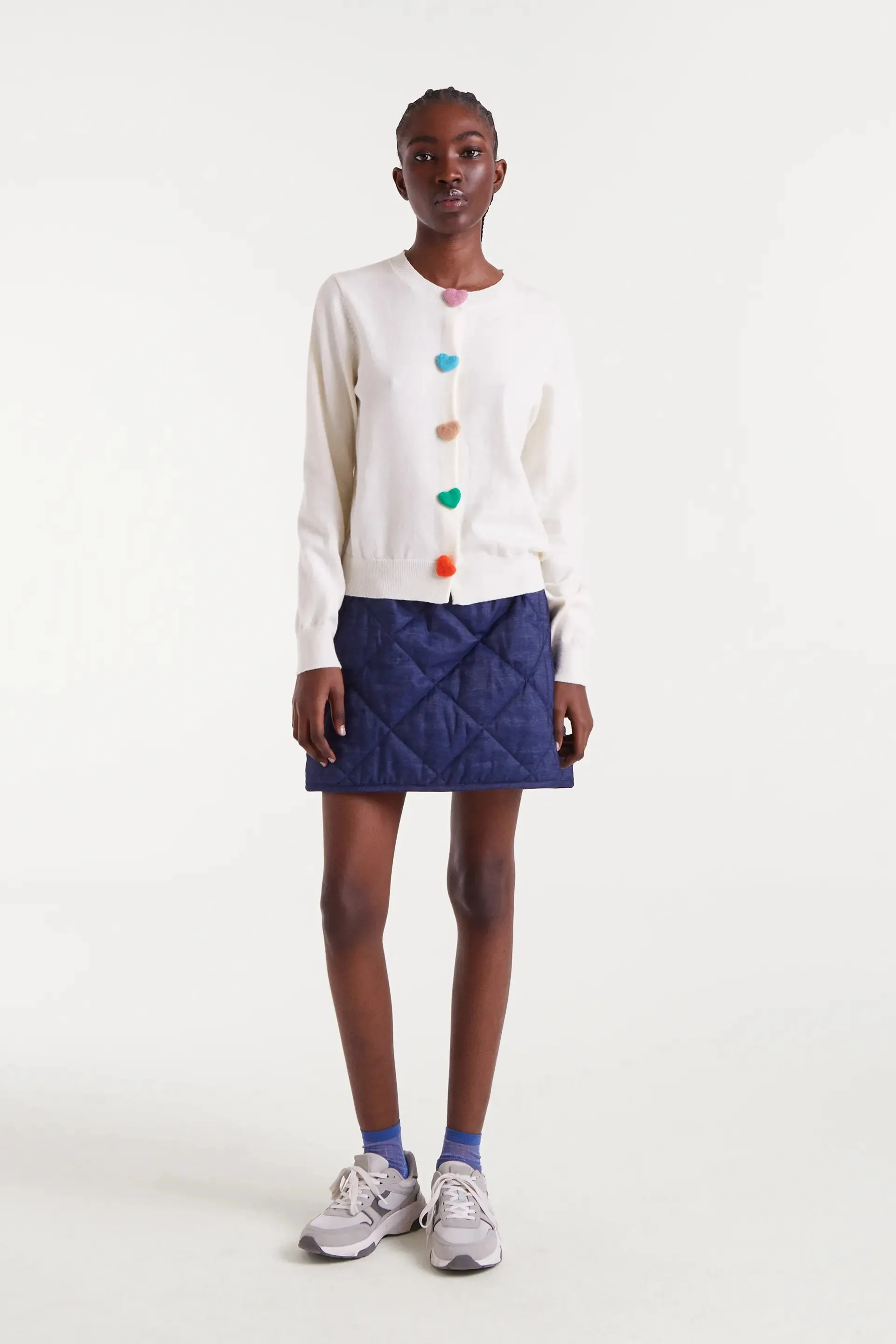 Cárdigan punto con detalle de corazones blanco sold by Compania Fantasica product image thumbnail 5