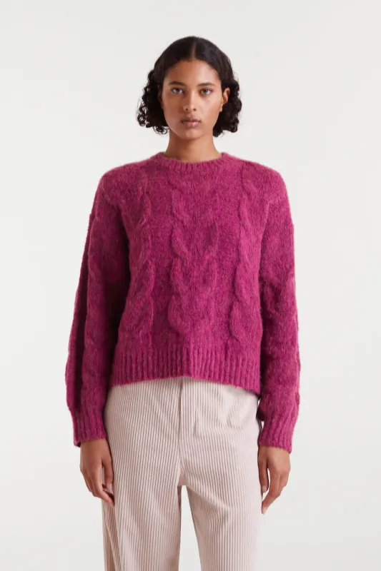 Jersey de punto encadenado fucsia sold by Compania Fantasica