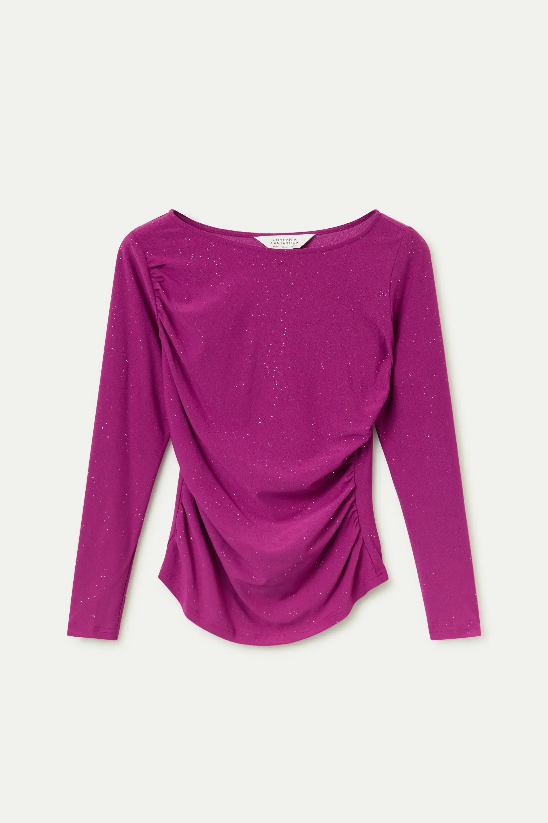 Camiseta cuello barco magenta sold by Compania Fantasica product image thumbnail 2