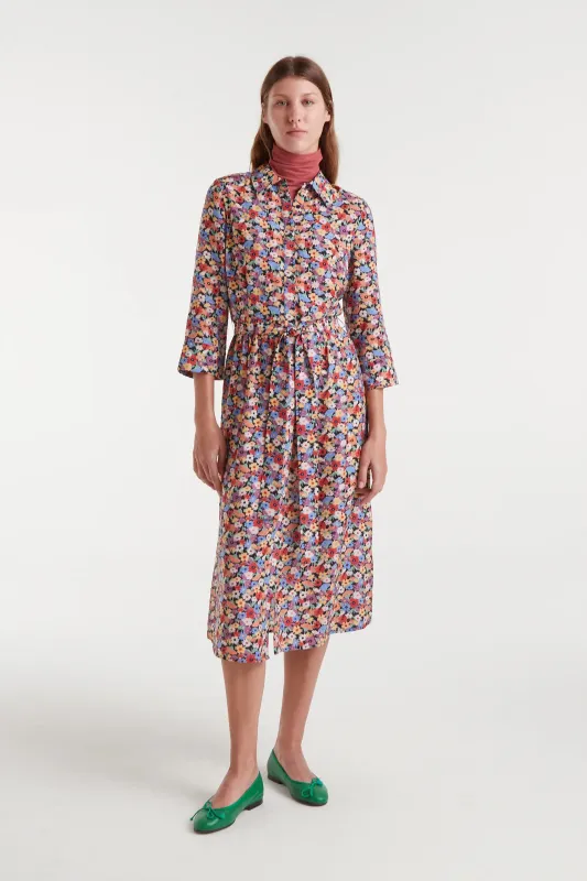 Vestido midi crepé ligero con estampado Hampton Small sold by Compania Fantasica