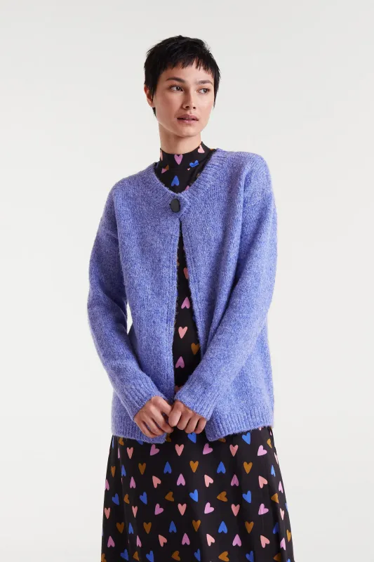 Cárdigan de punto fino morado sold by Compania Fantasica