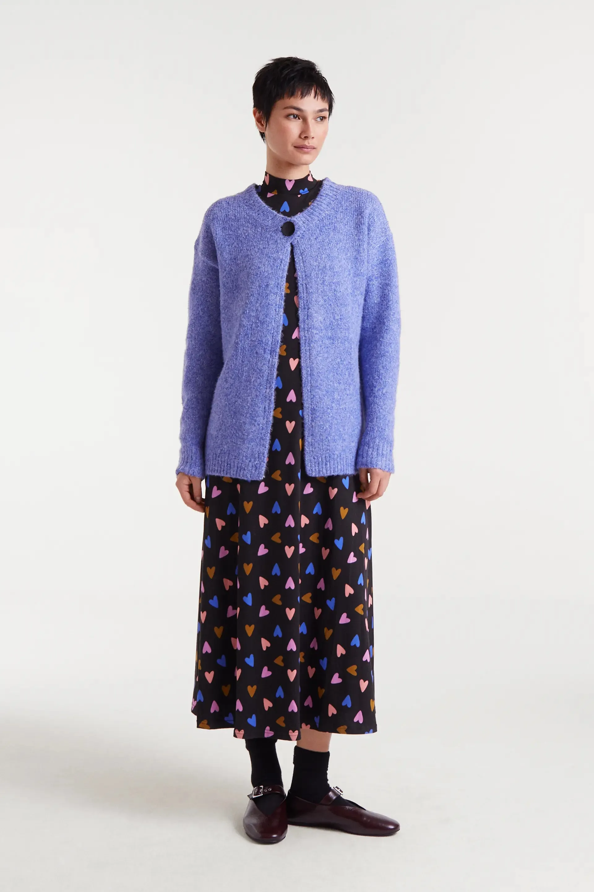 Cárdigan de punto fino morado sold by Compania Fantasica product image thumbnail 5