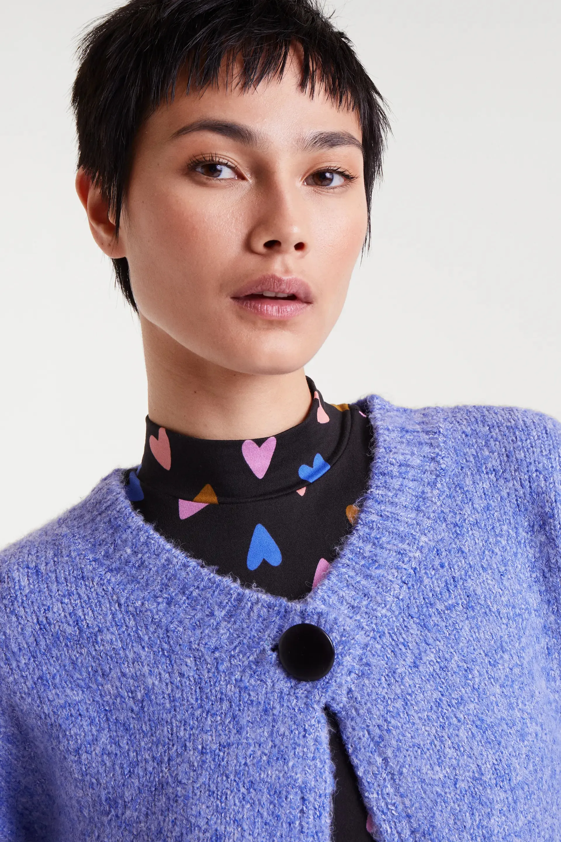 Cárdigan de punto fino morado sold by Compania Fantasica product image thumbnail 4