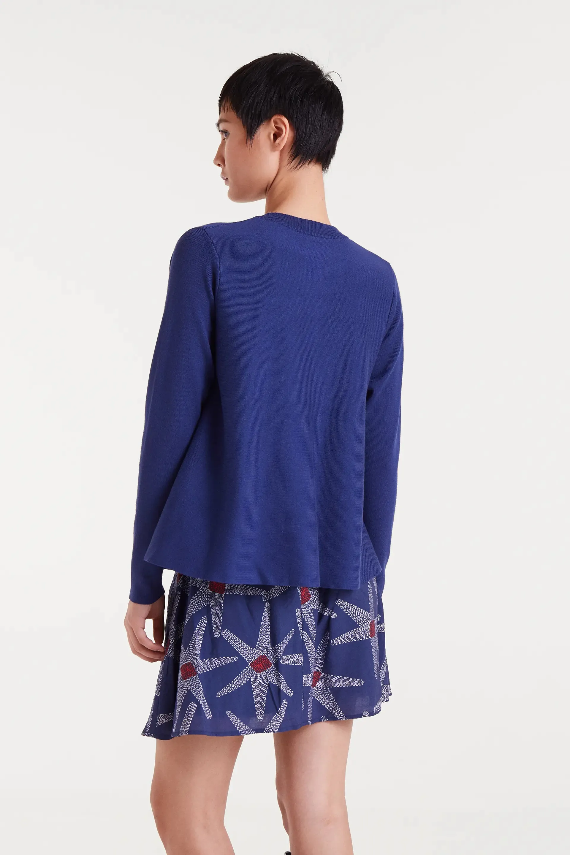 Cárdigan de punto evasé azul sold by Compania Fantasica product image thumbnail 3