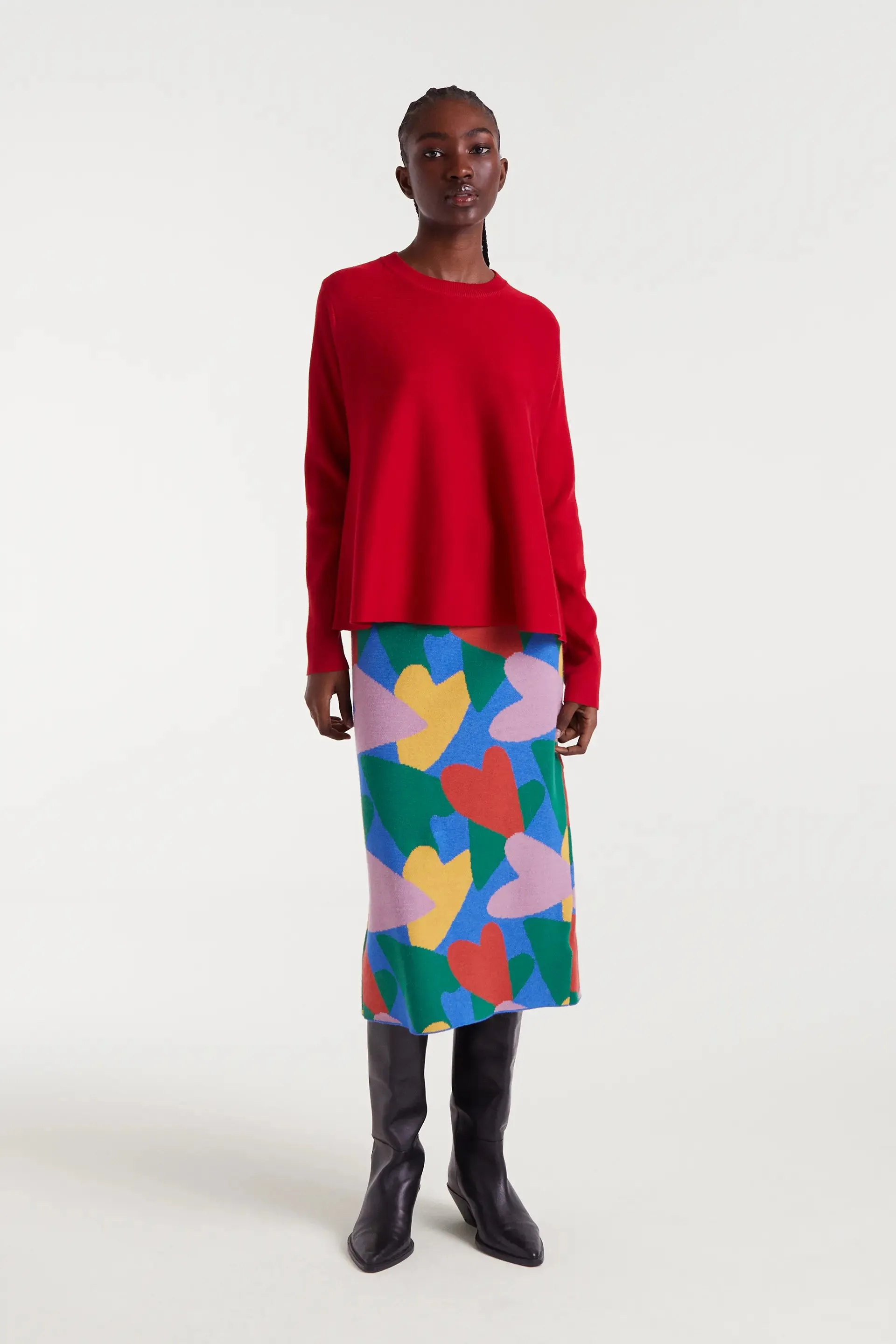 Falda midi de punto con estampado cupido sold by Compania Fantasica product image thumbnail 5