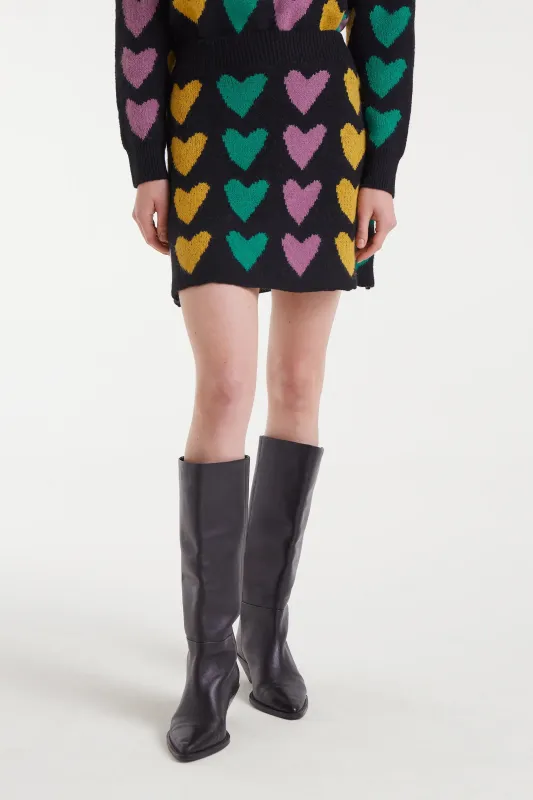 Falda corta punto jacquard con estampado cupido lines sold by Compania Fantasica