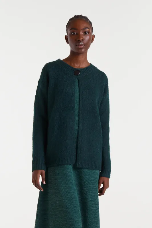 Cárdigan de punto fino verde sold by Compania Fantasica