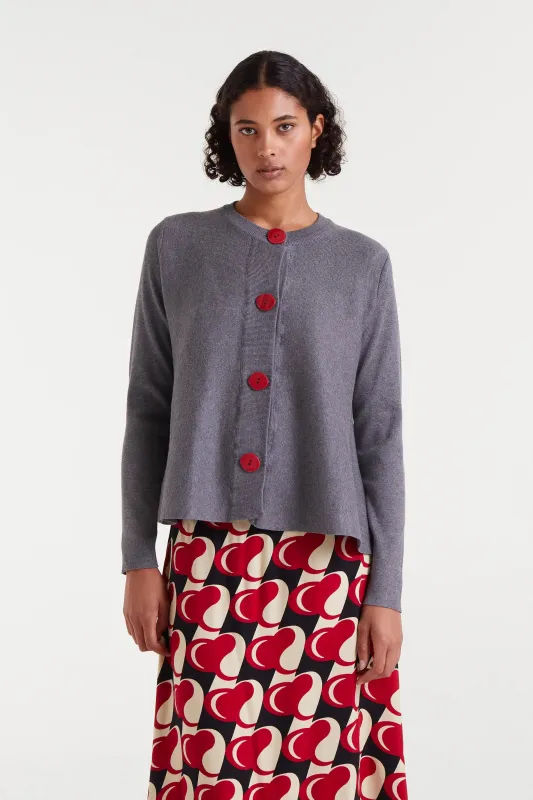 Cárdigan de punto evasé gris sold by Compania Fantasica