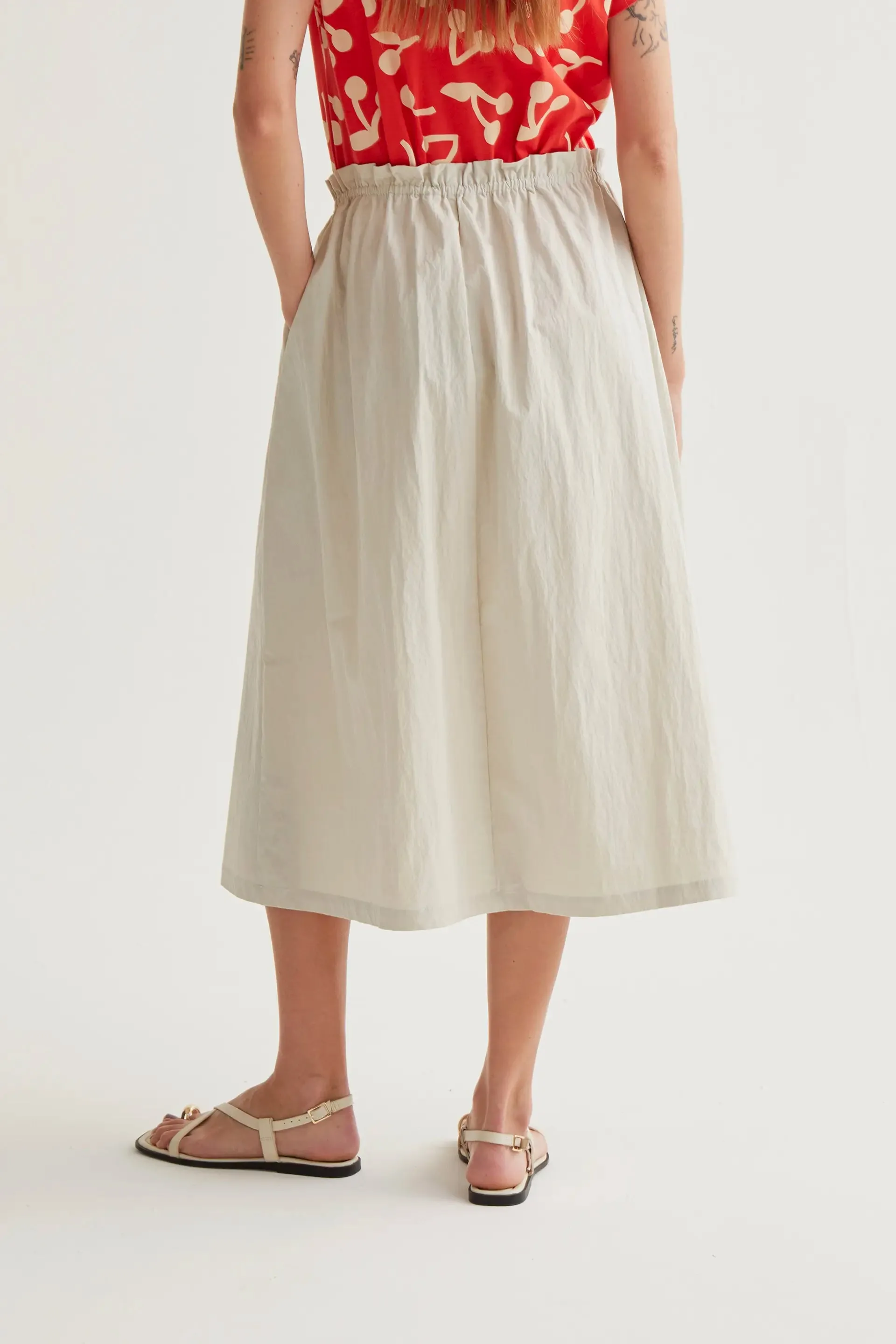 Falda midi blanco roto sold by Compania Fantasica product image thumbnail 3